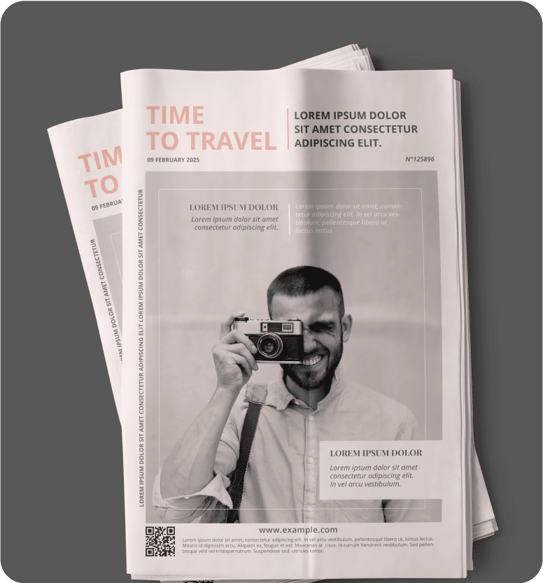 Time to Travel - Cover Page Design - Inspiring wanderlust with bold visuals and clarity