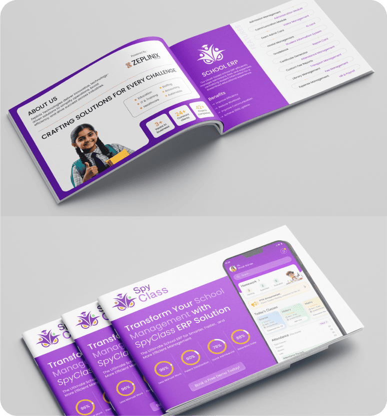 SpyClass - Brochure Design - Showcasing key offerings with clarity and visual impact