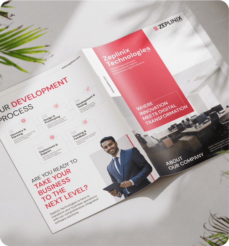 Zeplinix Technologies - Brochure Design - Simplifying complex technology into clear, professional communication