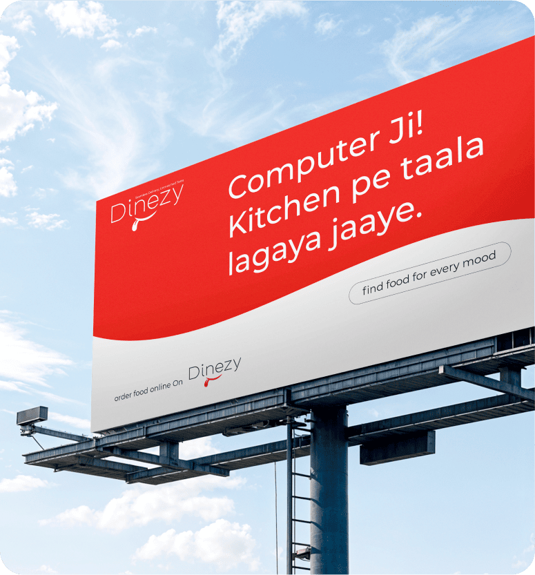 Dinezy - Poster Design - Showcasing speed, taste, and convenience of food delivery