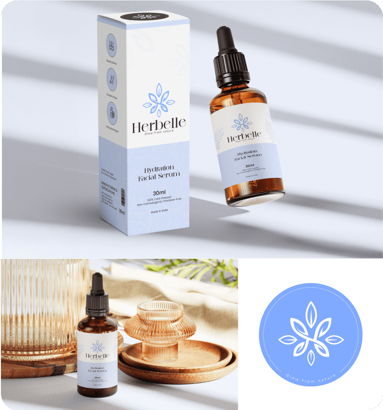 Herbelle - Logo Design - Reflecting elegance, purity, and trust for skincare identity