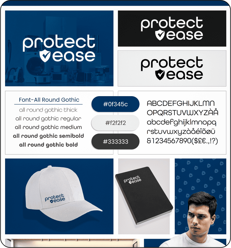 Protectease - Logo Design - Representing security, simplicity, and trust through modern visuals